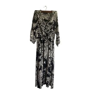 FIFTEEN TWENTY Maxi Dress Paisley Print‎ Long Sleeve Boho Chic XS